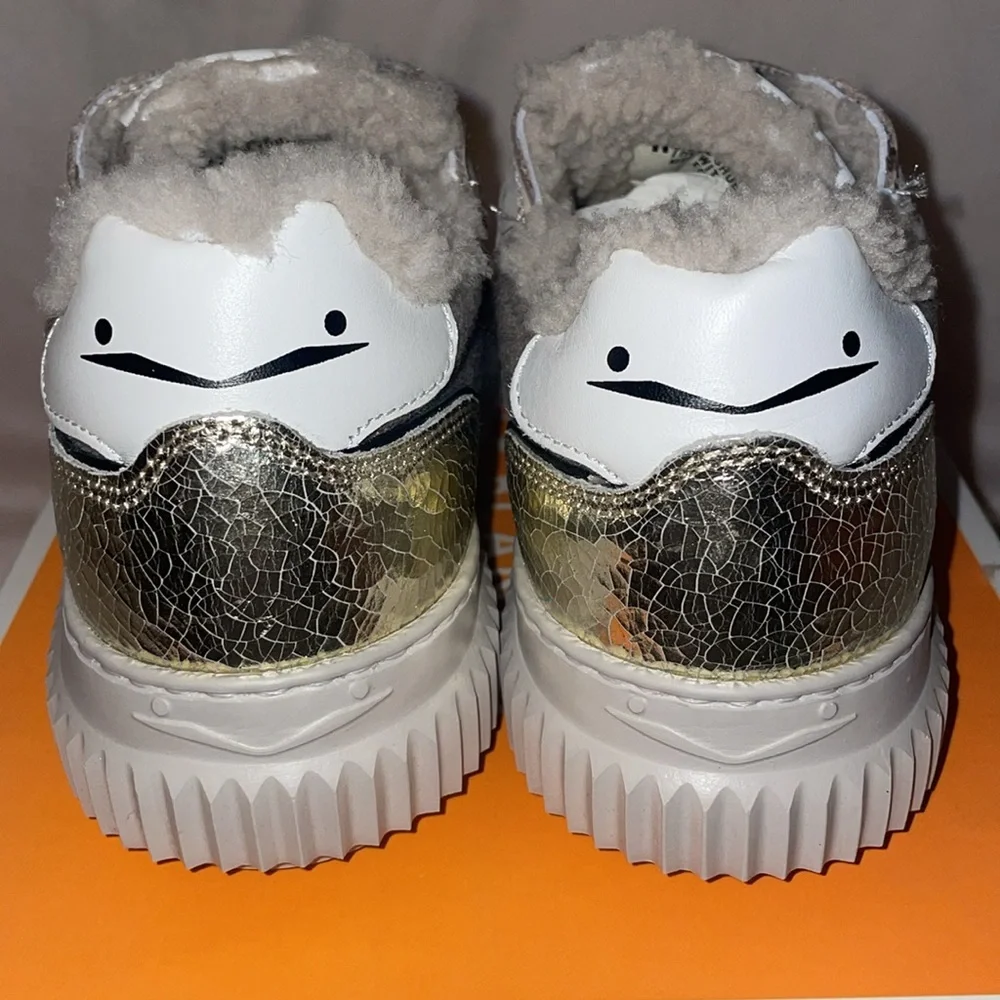 NWT VOILE BLANCHE Lipari Geniune Shearling Lined Sneaker - Picture 10 of 14